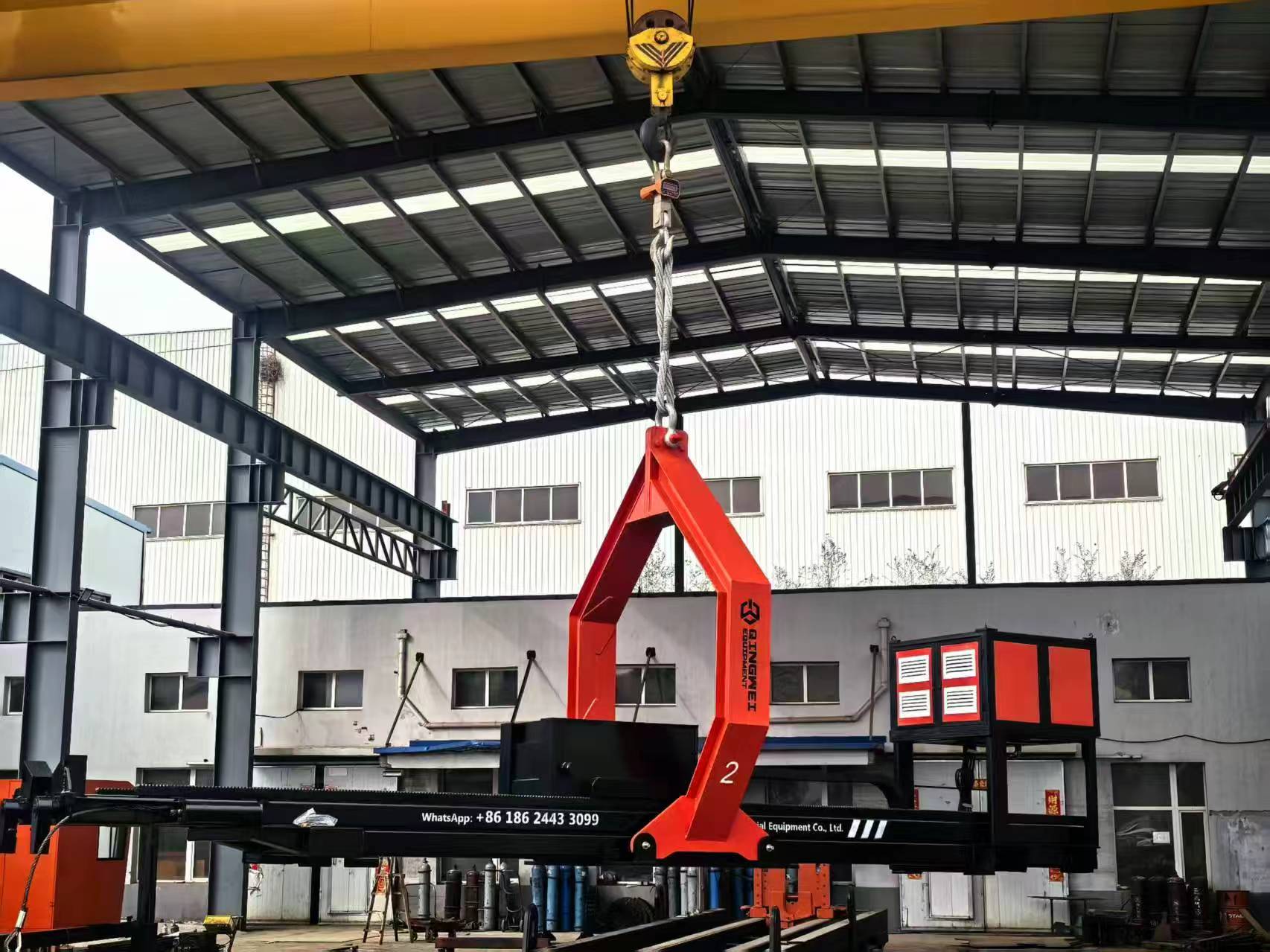 Qingwei 45-ton tube bundle extractor undergoing workshop quality inspection